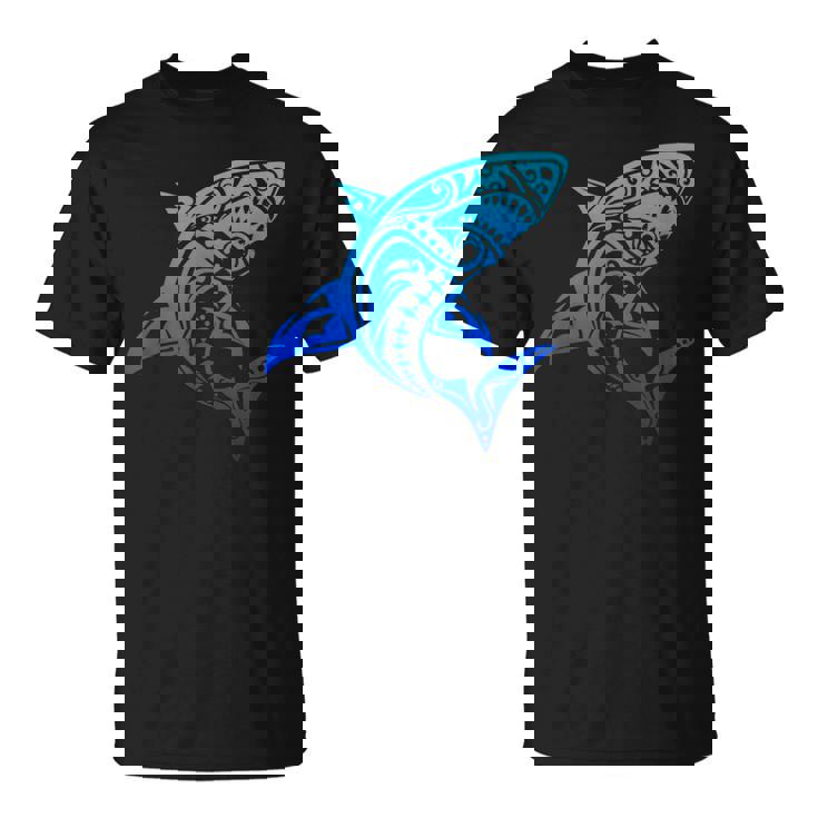 ハワイアン トライバル シャーク ポリネシアン タトゥースタイル バケーション Tシャツ