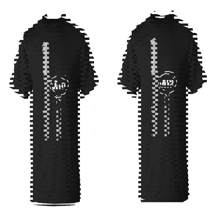 バスフルートとピッコロフルートのミーム 面白いフルートママ Flute Mum Humour Tシャツ