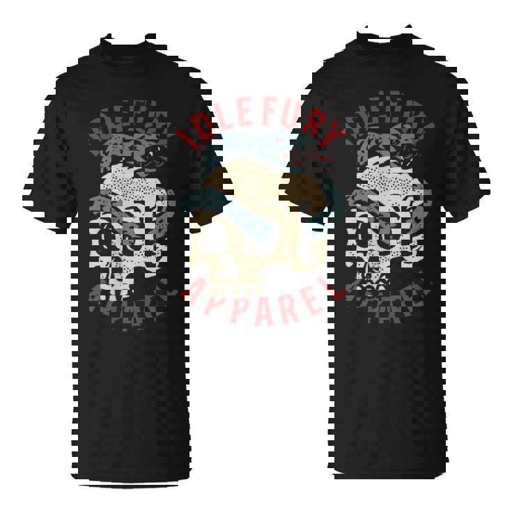 バック プリントを見る Idle Furykull &Nake ビンテージ クラシック スカル ヘビ タトゥー Tシャツ