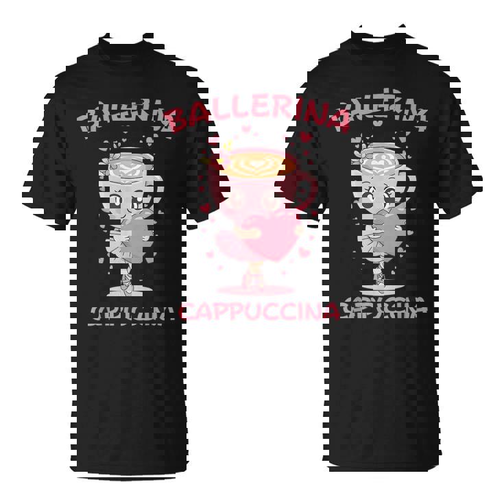 バレリーナ カプチーノ かわいい イタリアン ブレイン ミーム キッズ ガールズ Tシャツ