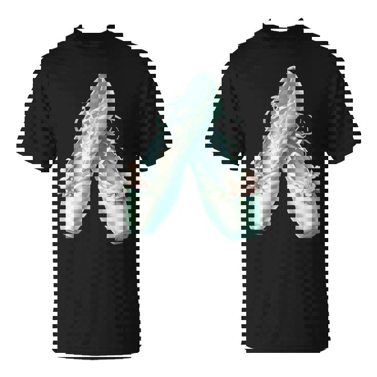 バレリーナガール ミントグリーン ダンス バレエ水彩画 Tシャツ