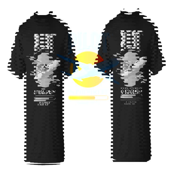 パイロット・イン・プログレス飛行機航空学校飛行機 Tシャツ