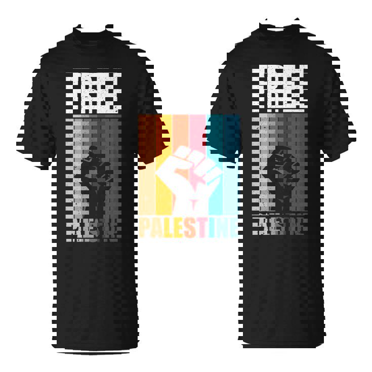 パレスチナ人のためのフリーパレスチナのレトロなビンテージデザイン 長袖tシャツ Tシャツ