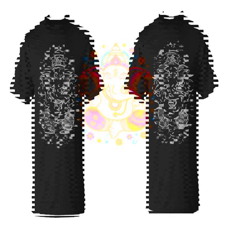 ヒンドゥー教 ガネーシャ プージャ 象 神 インド 瞑想 ヨガ ムルティ Tシャツ
