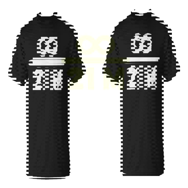 ビットコイン 2100万 マーケットキャップ 暗号通貨愛好家向け 長袖tシャツ Tシャツ