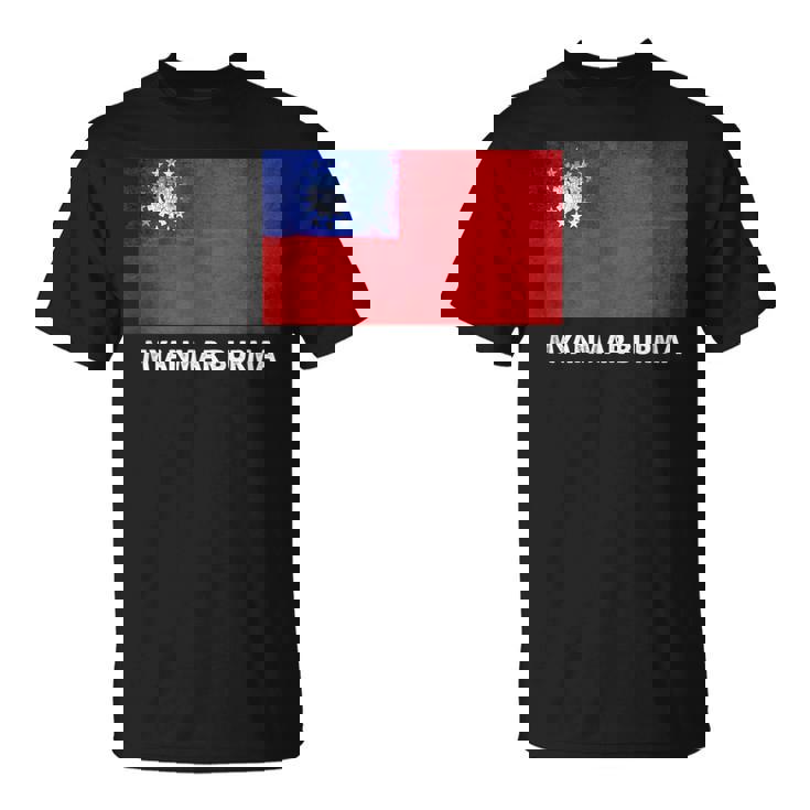 ビルマのミャンマー国旗 Tシャツ