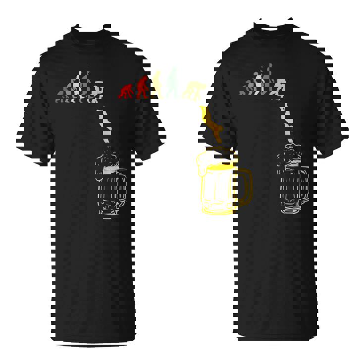 ビール 酒 面白いtシャツ 人類の進化 飲み おもしろ 飲み会 のんべえ メンズ ネタ 服 Tシャツ