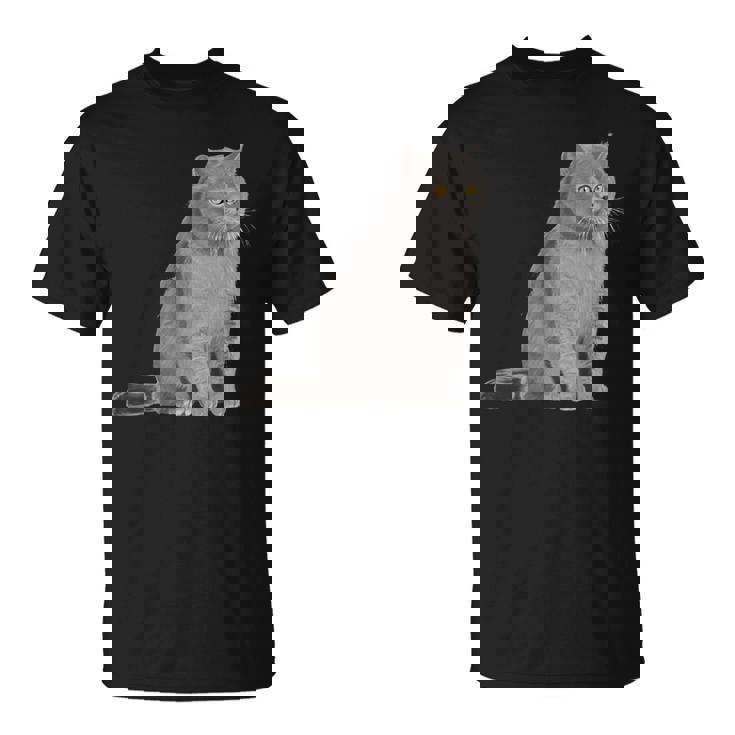 ブリティッシュショートヘアの猫 長袖tシャツ Tシャツ