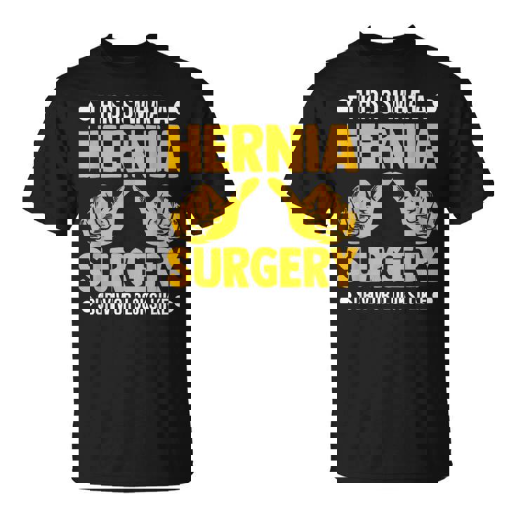 ヘルニア 手術 患者 回復 お見舞い 駄じゃれ Tシャツ