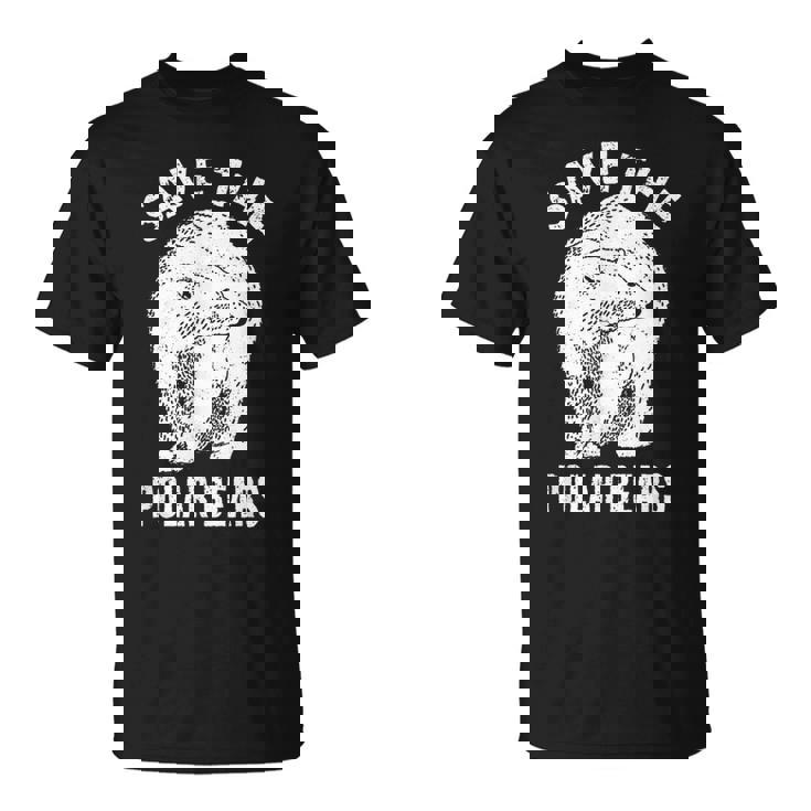 ホッキョクグマを救え 絶滅危惧種の北極動物 Tシャツ