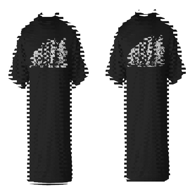 ホッケーゴーリーの進化 面白いアイスホッケー Tシャツ