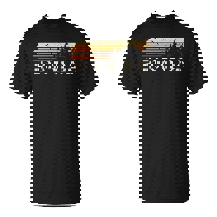 ホンダ、カリフォルニア州ヴィンテージエバーグリーンサンセット80年代レトロ。 長袖tシャツ Tシャツ