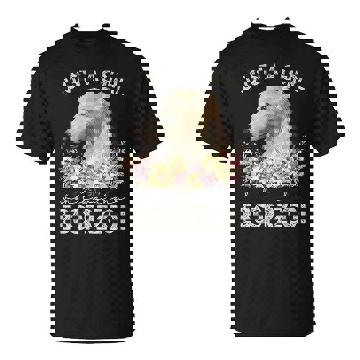 ボルゾイシャツ犬ギフト彼女を愛する女の子だけボルゾイ Tシャツ