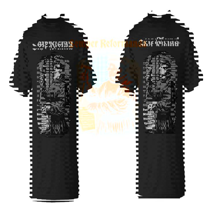 マルティン・ルター宗教改革 ゼンパー・レフォルマンダ・クリスチャン Tシャツ