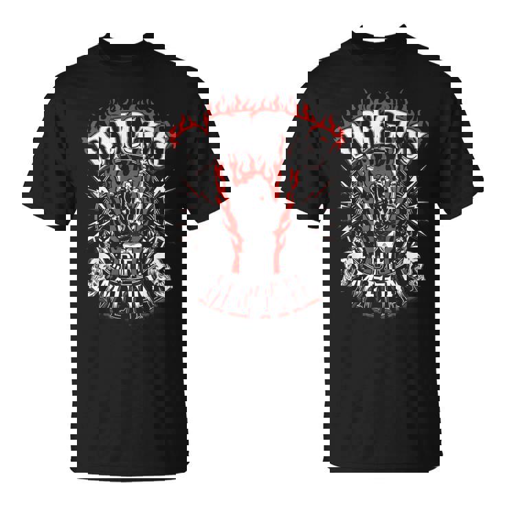 メタルフィンガーギフト ヘビーウルトラハードロック 嘔吐 ユーモア Tシャツ