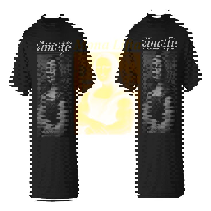 モナ・リフタ マッスル モナリザ ボディービル フィットネス ジム愛好家 Tシャツ