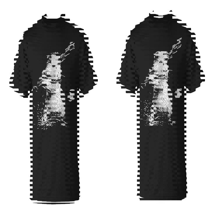 モルモット 野球 スポーツ ペット好き Tシャツ