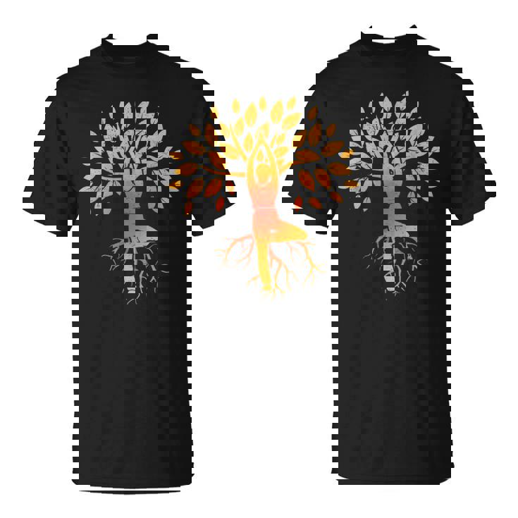 ヨガツリー 女性 男性 瞑想 Tシャツ