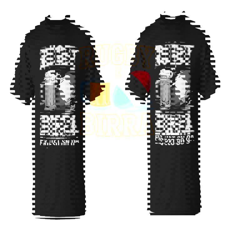 ラグビーとビール だからこそ私はここにいます イタリアのラグビーファン Tシャツ