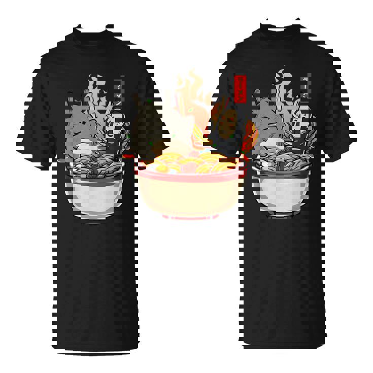 ラーメンプールパーティー かわいい日本アニメヌードルフード Tシャツ