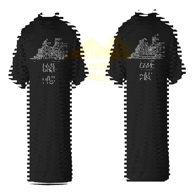 ルーヴル パリ フランス 旅行 お土産 歴史的建造物 ギフト Tシャツ