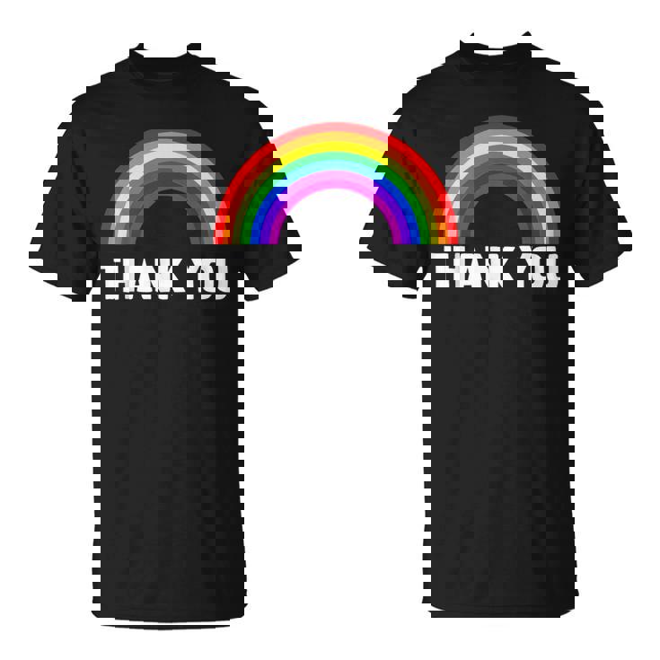 レインボー Thank You Tシャツ