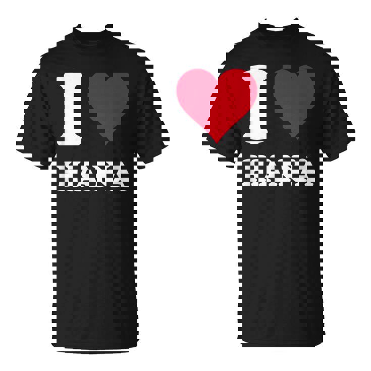 レッドハート I Love Hana Tシャツ