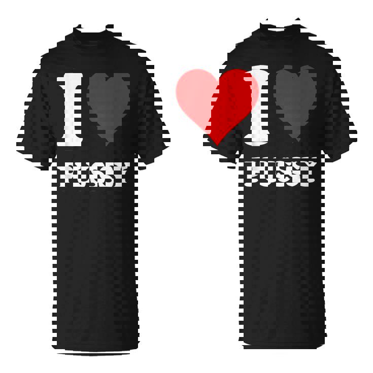 レッドハート I Love Pussy Tシャツ