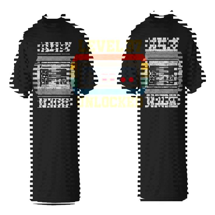 レベル 37 アンロック 37歳 ギフト 面白い ゲーマー 37歳の誕生日 Tシャツ
