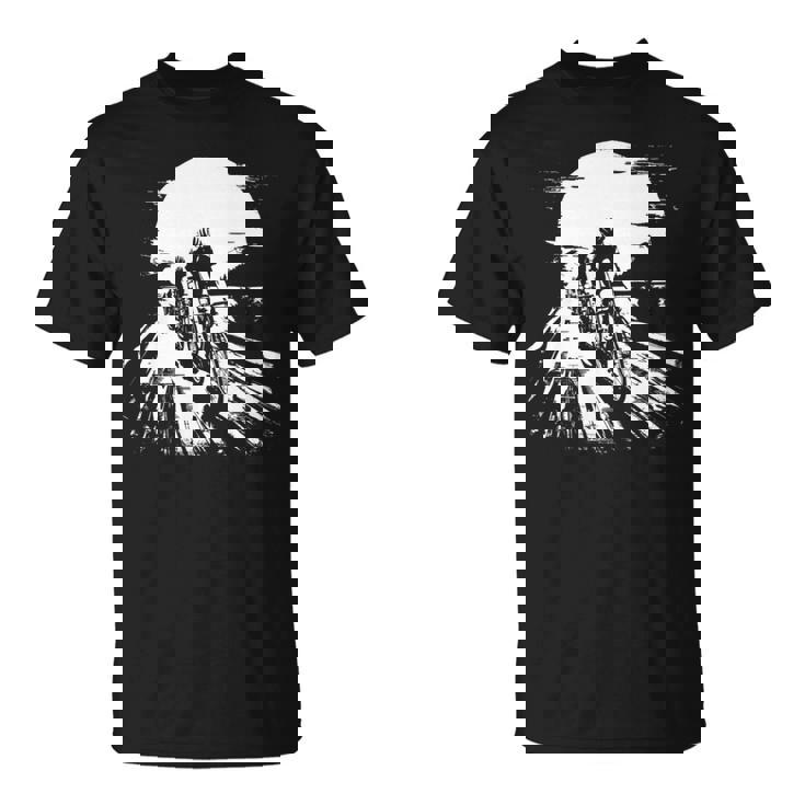 レーシング・サイクリスト、バイカー・サイクリズムを描く 長袖tシャツ Tシャツ