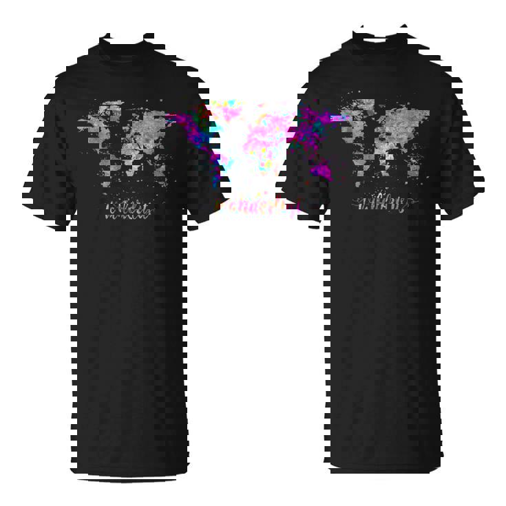 ワンダーラストの世界地図 Tシャツ