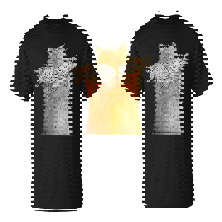 ヴィンテージ かわいい 面白い 猫 2匹の魚が目についた 恋人 気まぐれな Tシャツ