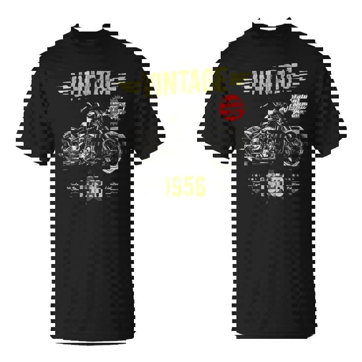 ヴィンテージ クラシック 誕生 1956 70歳の誕生日 レトロ バイク Tシャツ