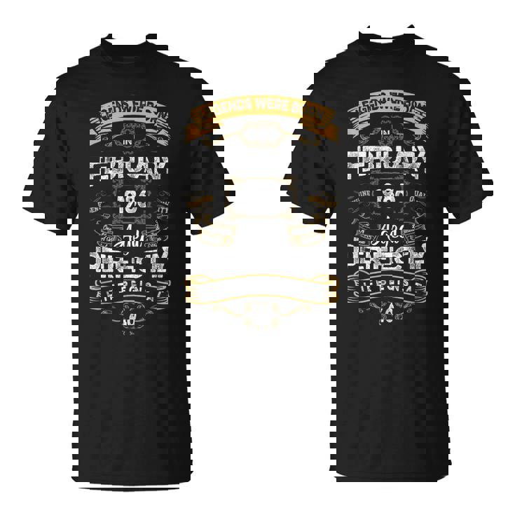 ヴィンテージ40歳の誕生日レジェンドは1986年2月に誕生しました。 Tシャツ