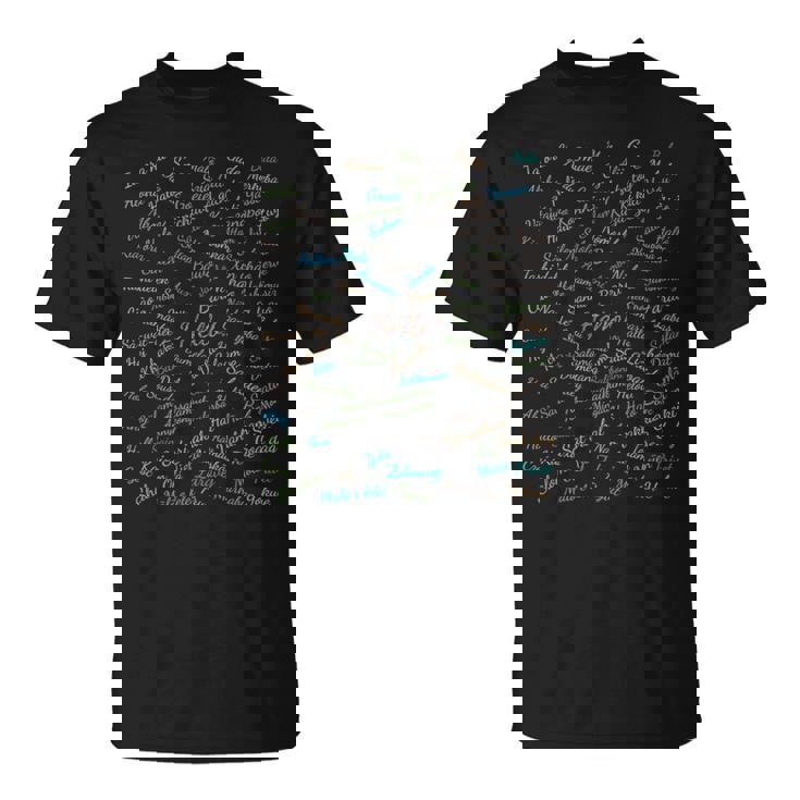 世界の100言語でこんにちは、国際連合 長袖tシャツ Tシャツ