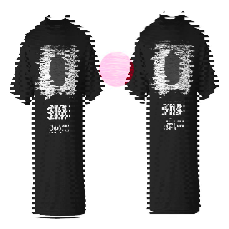 仙台ジャパン 休暇お土産 日本国旗 アンティーク調 Tシャツ