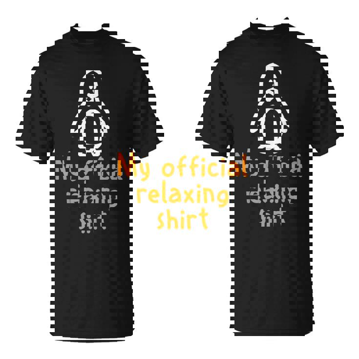 公式ペンギンリラックスタイムジョークミニマル癒し Tシャツ