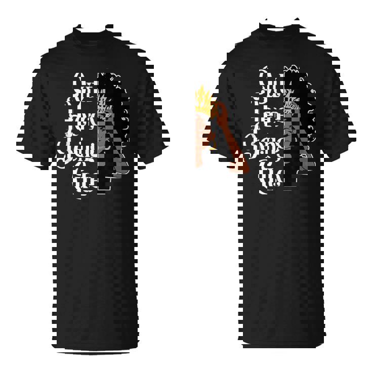 可愛いアフロ黒ギャルメラネティッドソープソウル Tシャツ