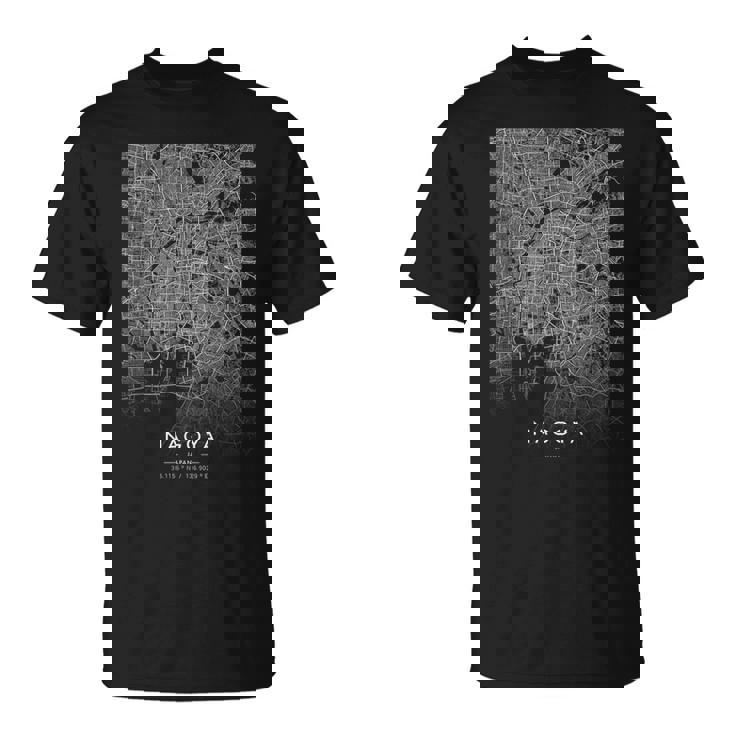 名古屋ジャパン おもしろ街のコーディネイト スカイライン 街地図 Tシャツ