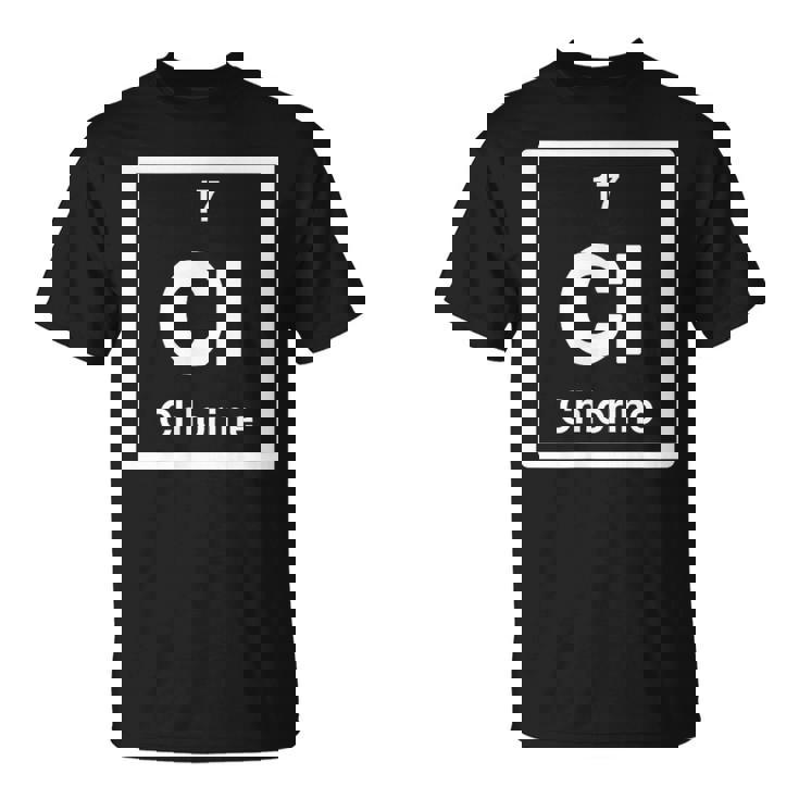 塩素 Cl 元素周期表 サイエンスギフト Tシャツ