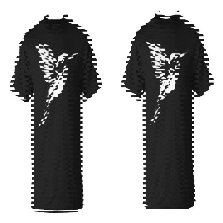 小さなシンプルなミニマリストかわいいハチドリ鳥ハチドリ Tシャツ