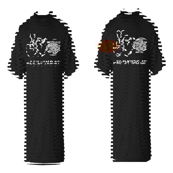 平和 愛 麻婆豆腐 レトロ 麻婆豆腐好き 食べ物好き Tシャツ