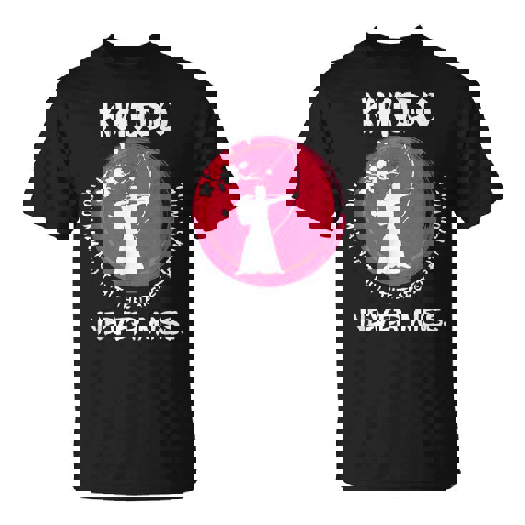 弓道は絶対にお見逃しません おもしろジャパンアーチェリー 弓道アイデア Tシャツ