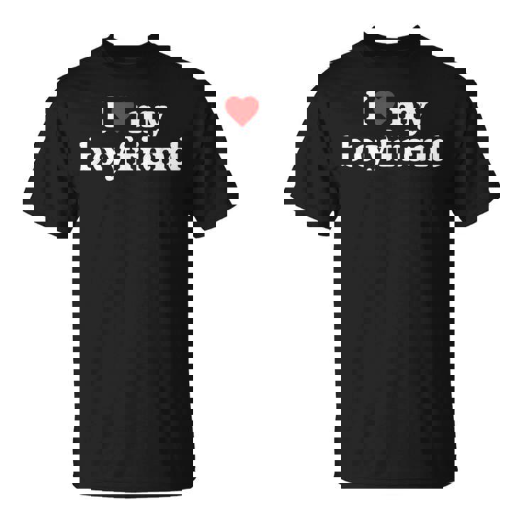 彼氏を愛してる I Love My Boyfriend Tシャツ