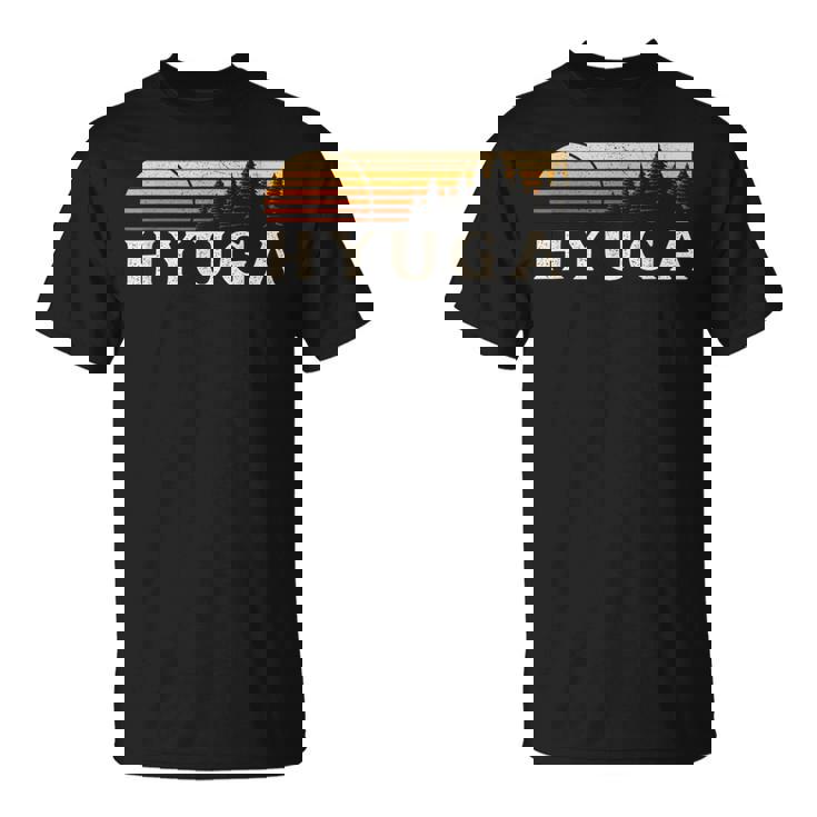 日向 日本 エバーグリーン ヴィンテージ サンセット Tシャツ