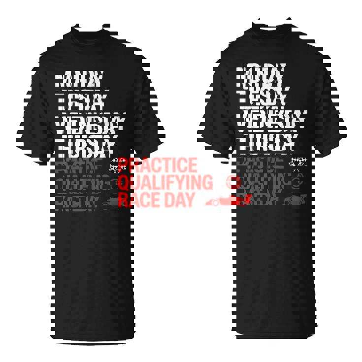 月曜 火曜 水曜 木曜 練習 予選 レース Tシャツ