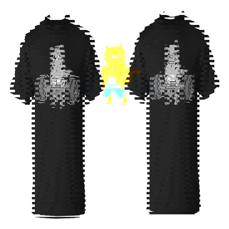 猫 デッドリフト パワーリフティング ウェイトリフティング 猫好き Tシャツ