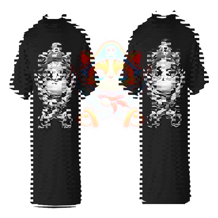 猫 海賊 キャプテントーク 海賊の日 幼児 女の子 男の子 Tシャツ