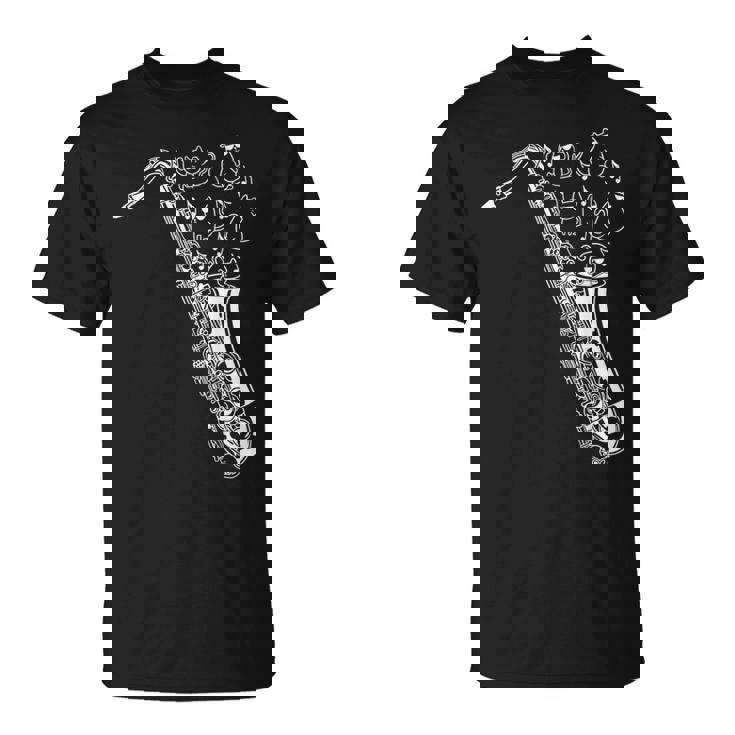 猫とサックス サクソフォン奏者 猫の飼い主 サックス Tシャツ