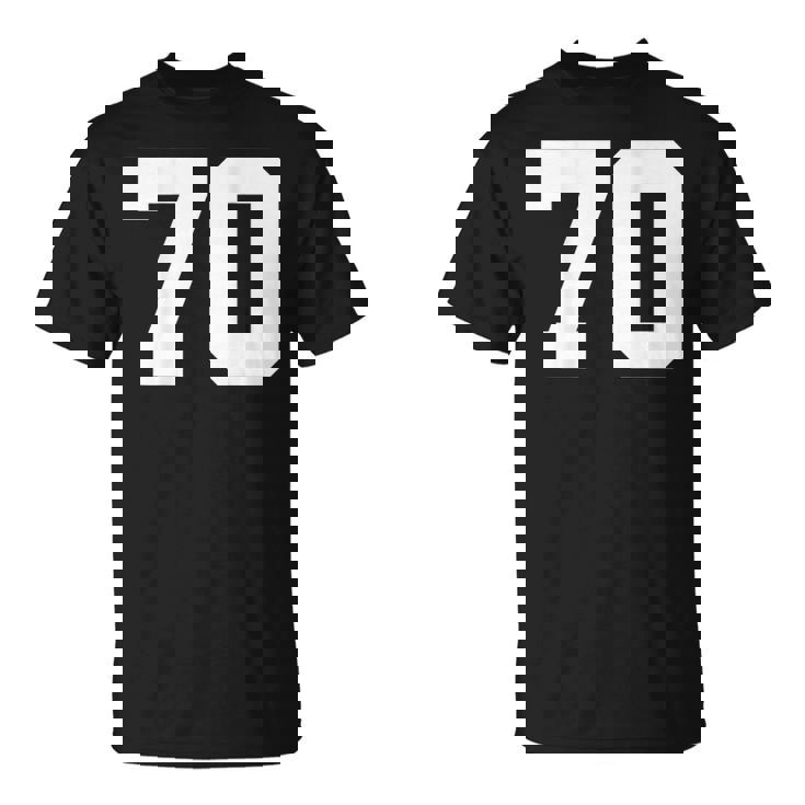 番号70 背面 スポーツチームジャージ番号 Tシャツ